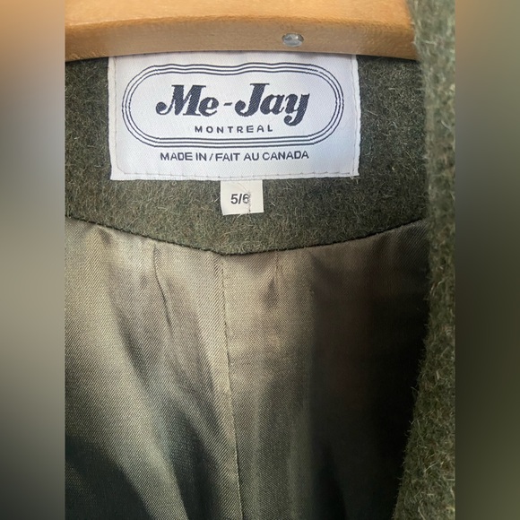 DONATED! Vintage wool/mohair/alpaca blend coat in green small/medium - Picture 7 of 9